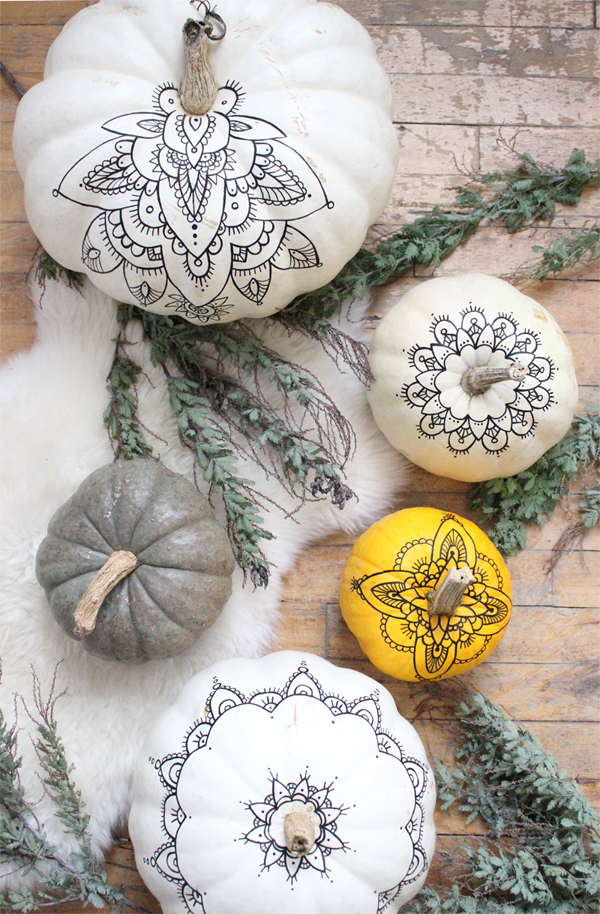 henna pumkins,boho,halloween,decor,diy,template