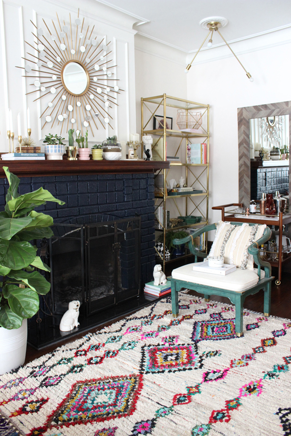 moroccan rug modern living room decor