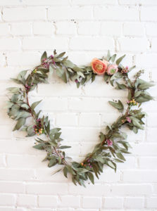 diy flower heart wreath valentines day