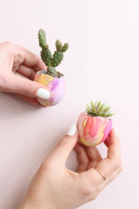 DIY Easter eggs craft project cactus eggs
