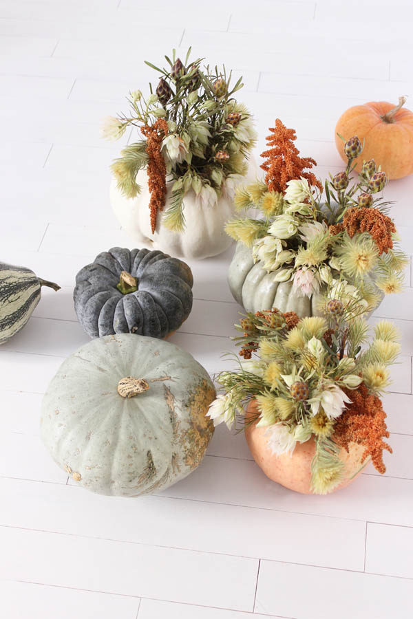 pumpkin ideas diy floral thanksgiving decor
