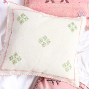 off white moroccan pillow available at baba souk