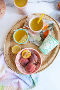 Moroccan ceramics homemade peach lemonade babasouk