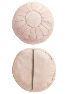 nude leather pouf natural leather ottoman