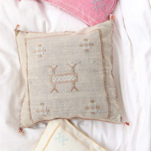 Cactus Silk Pillowcase handmade in morocco available at babasouk.ca