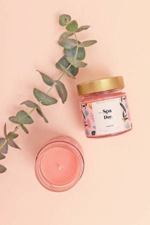 hand-poured soy candle exclusively made for Baba Souk  