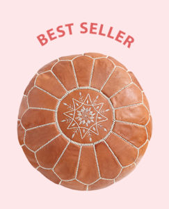 moroccan pouf tan leather brown buy online canada