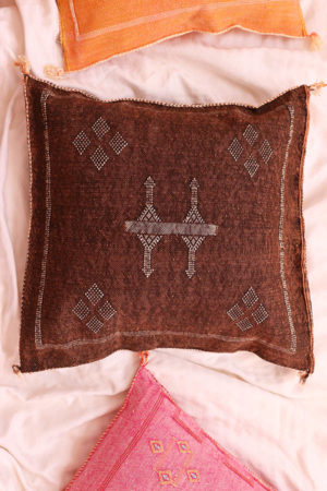Decorative Moroccan pillow available at Baba Souk.