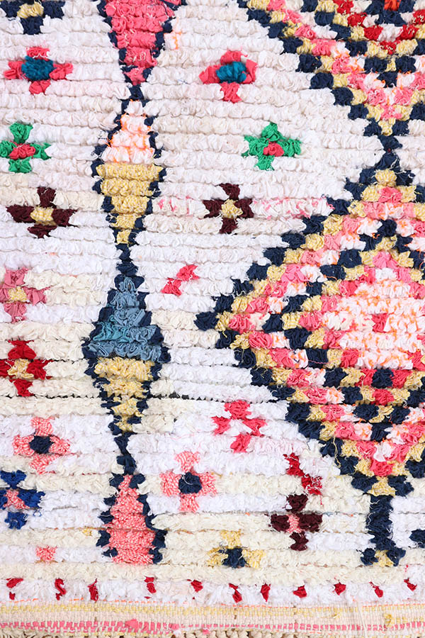 Small Boucherouite Rug | Pastel Moroccan Rug Collection at Baba Souk