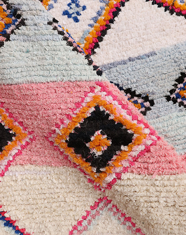 moroccan rug cotton boucherouite from Babasouk