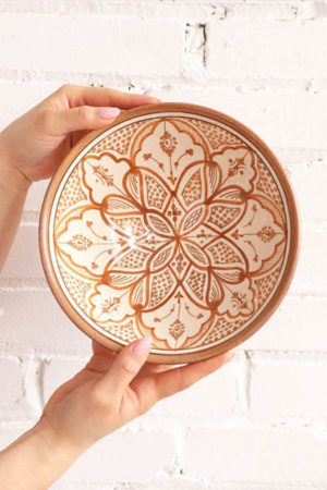 moroccan ceramics large bowl terracotta