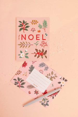 floral cute holiday cards available at baba souk