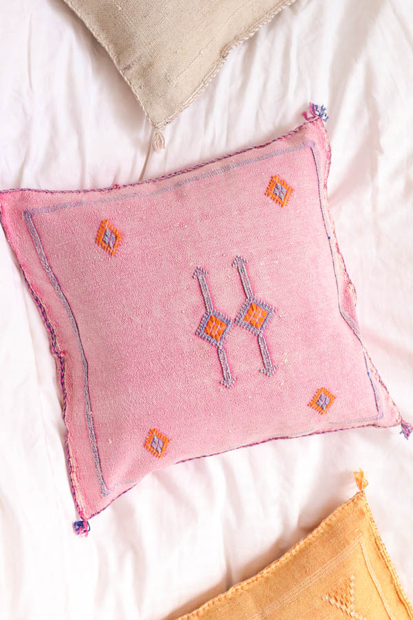 Pink Moroccan Pillowcases available at Baba Souk