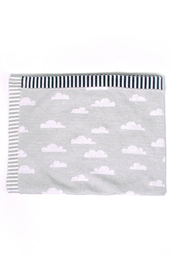 Grey & White Cloud Blanket