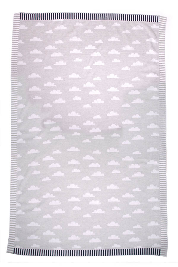 Grey & White Cloud Blanket