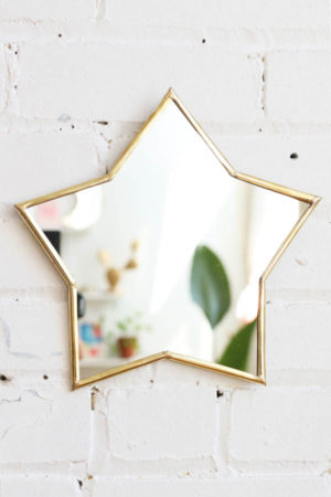 Star Mirror, Gold Brass - Handmade