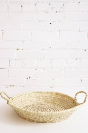handmade basket tray from morocco available at baba souk