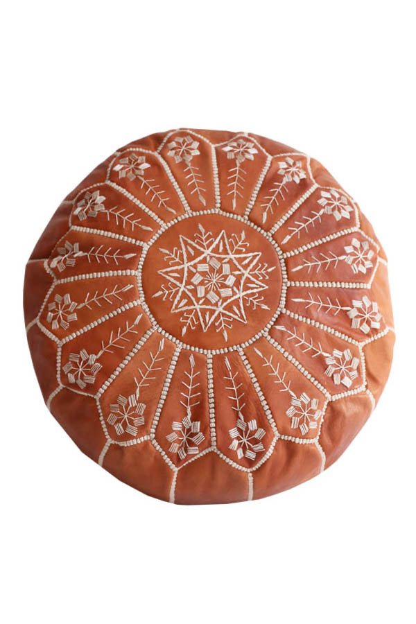 embroidered moroccan poufs handmade available at baba souk