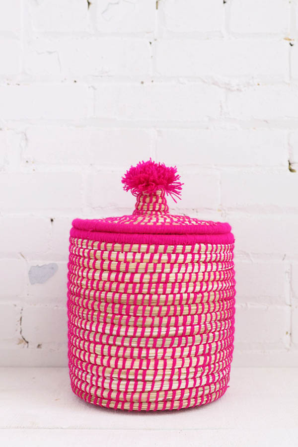 moroccan lidded basket available at baba souk