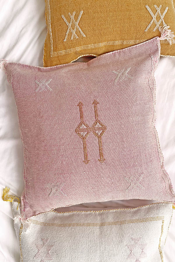 Pink Moroccan Pillowcases available at Baba Souk