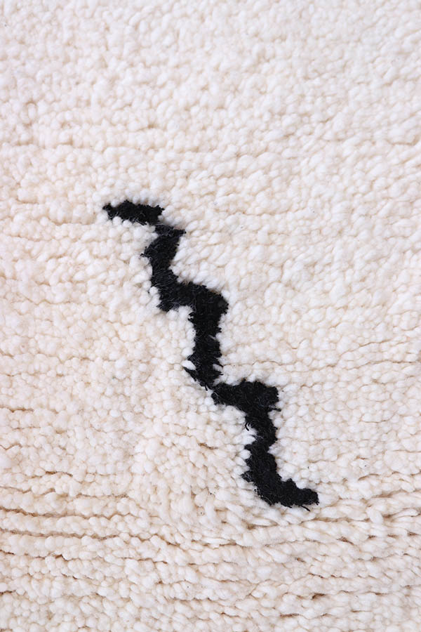 Beni Ourain Moroccan Rugs Black Signs wool
