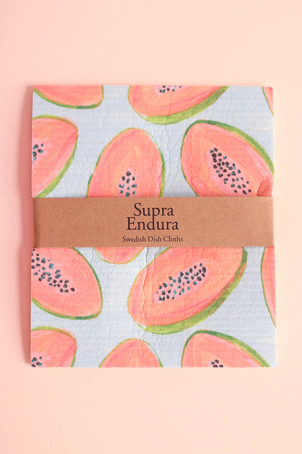 swedish discloth in fruit print available at baba souk