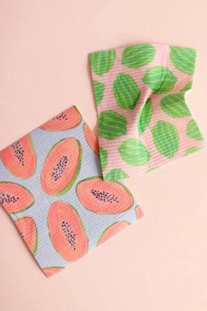 swedish discloth in fruit print available at baba souk