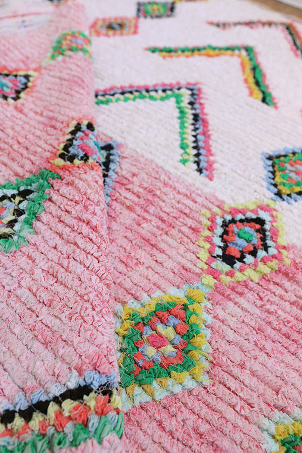 pink moroccan rug available at baba souk