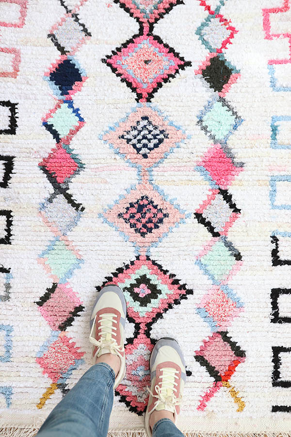 small handmade rug boucherouite carpet available at baba souk