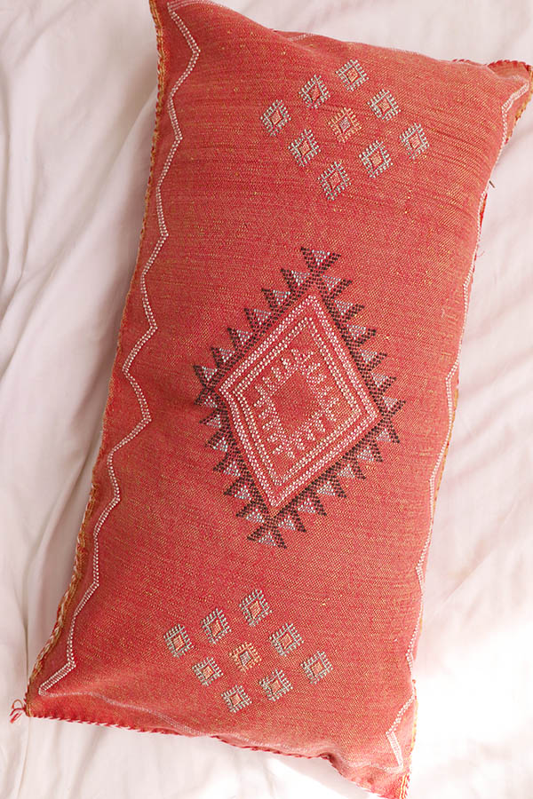 King-Size Sabra Silk Pillows - Off White available at Baba Souk.