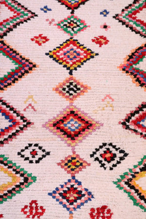 Small Moroccan Rug pastel and pink perfect for a nursery