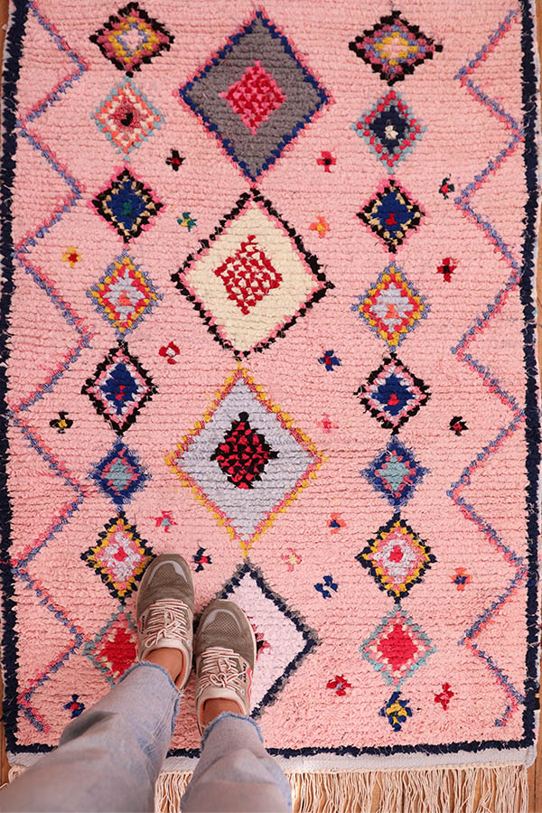 colourful moroccan rug handmade available at baba souk