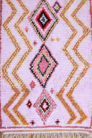 pink moroccan rug handmade in morocco