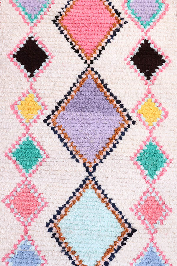 Small boucherouite carpet handmade in morocco