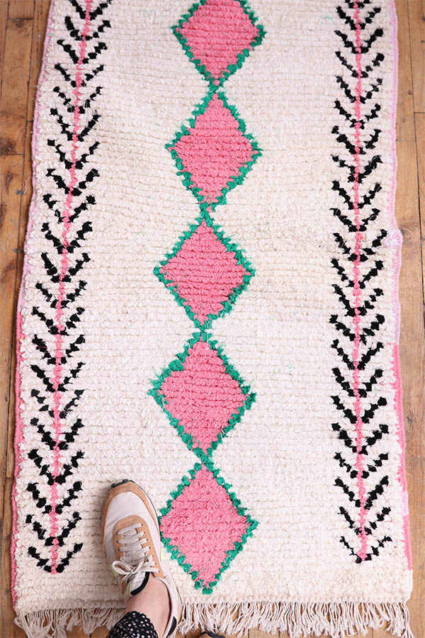 small moroccan cotton rug