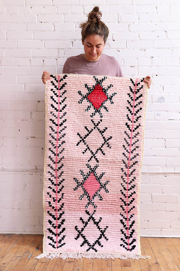 small pink rug