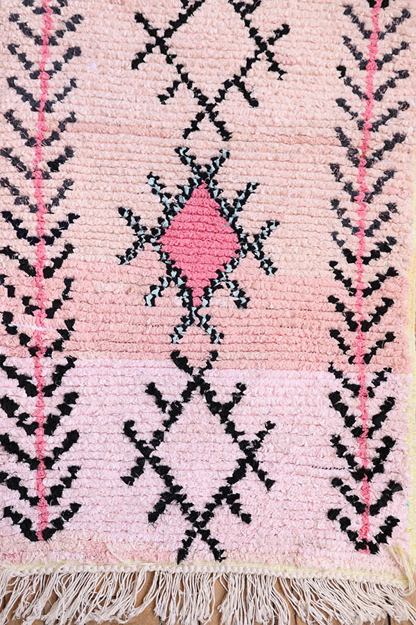 small boucherouite pink rug
