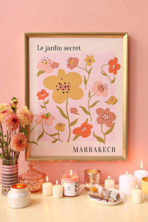 poster jardin secret marrakech baba souk