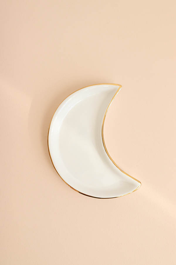 ceramic trinket dish white moon available at baba souk