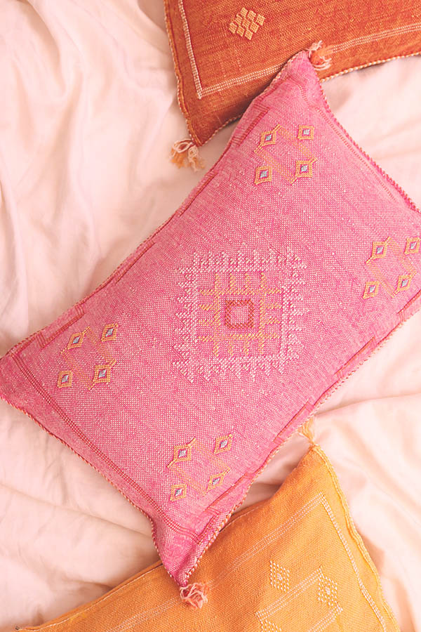 lumbar throw pillow cactus silk pillow available at baba souk