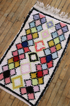 small boucherouite rug handmade in morocco available at baba souk