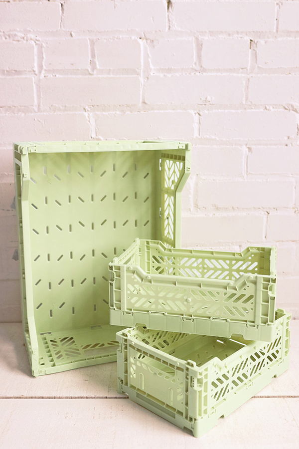 lilac foldable storage crate available at baba souk