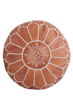 moroccan pouf tan leather shipping form canada