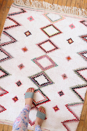 pink moroccan rug