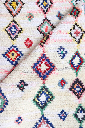 Small Boucherouite Rug Handmade in Morocco, shipping from Canada