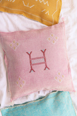 Pink Cactus Silk Pillow