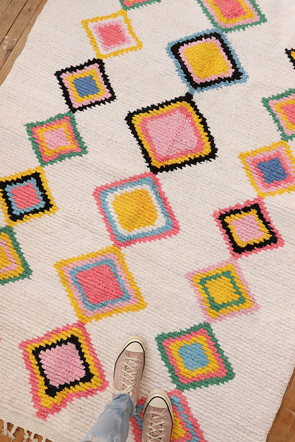 colourful carpet handmade in morocco available at baba souk