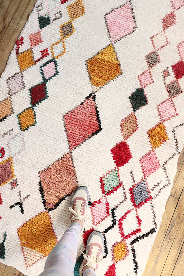 Colorful handmade moroccan rug