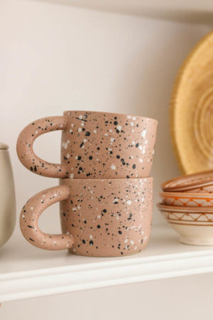 speckled coffee mug