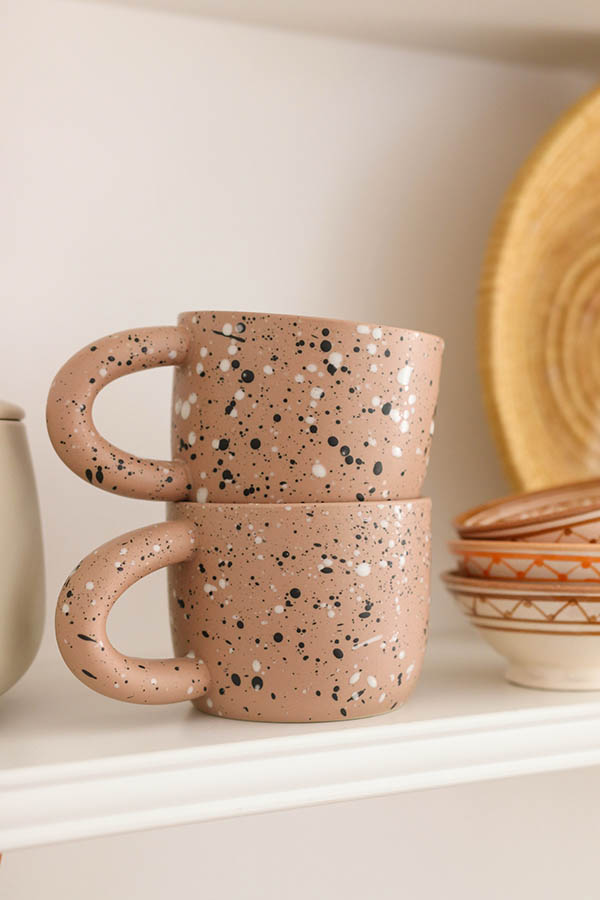 speckled coffee mug